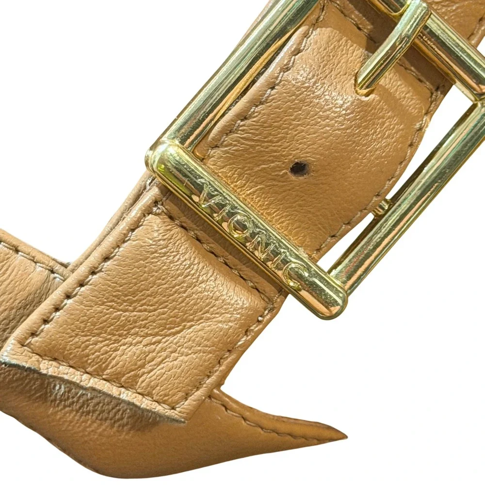 Vionic Delano Platform Sandal Womens 7 Tan Leather Fisherman Orthotic Comfort